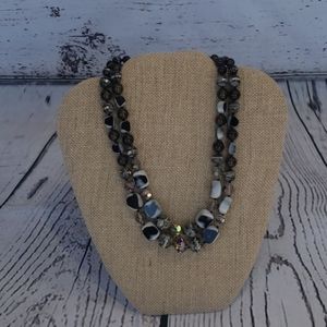 Beautifully beaded double strand necklace